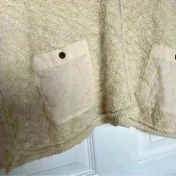 Soft Surroundings Knit Tunic Sweater Womens Size L, Cream NWT Short Sleeve - Picture 4 of 6